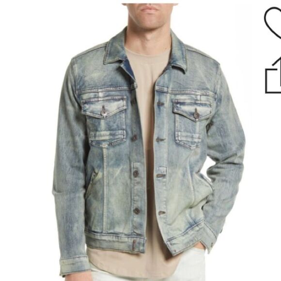 Paige Mens LAFFERTY SCOUT DENIM JACKET IN BLUE Size Large NWT - Picture 1 of 8